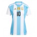 Argentinien Lionel Messi #10 Heimtrikot Frauen Copa America 2024 Kurzarm